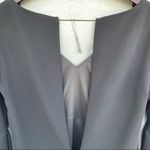 Trina Turk  Women’s Dress Black Heiress Bell Sleeve Crepe Shift V Neck Size 2 Photo 7