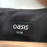 Oasis White/Black Jacquard Floral Shift Mini Dress Size UK 12/38 Photo 7