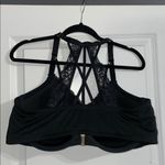 Cacique Shimmer Black Lace Strappy Front-Close Boost Plunge Bra Sz 44DD Photo 14
