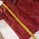 Ci Sono by Cavalini jacket faux leather zip front pockets long sleeve Sz medium Photo 2