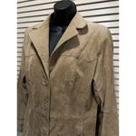 Liz Claiborne Studio By Camel Color Long Sleeve Suede Button Up Jacket Size L Photo 1