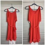 Jessica Simpson 6 Coral Orange chiffon dress Photo 1