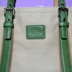 Coach  Leatherwear Hampton 5169 Khaki Cream and green canvas tote bag Photo 2