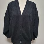 Vintage Venezia black pointelle cardigan size 14/16 Photo 0