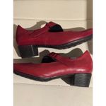 Mephisto Red Leather Mary Jane Block Heel Shoes Comfortable Womens 6.5 Size 9 Photo 6