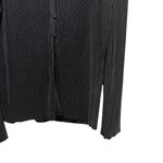 Cyrus Pleated Button Down Collared Shirt Black Women’s Size Large Photo 3