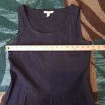 Eileen Fisher Classic Black Midi Dress Sleeveless Organic Linen Viscose Size P/t Photo 7