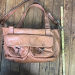 Banana Republic  camel color Leather satchel Shoulder Bag with crossbody strap Photo 4