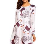 White Elk Christmas Dress Purple Size L Photo 0