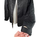 VTG 90s Silkland 100% Silk Quilted Jacket Floral Stitching Satin Women’s L NWT Black Size L Photo 4