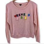 Rails pink Weekend sweatshirt metallic lettering XS Photo 0