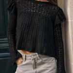 ZARA Elegant Black Lace Blouse Photo 0