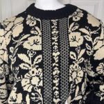 Farm Rio  Floral Black and Cream Knit Cardigan Photo 3