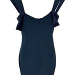 Halston Heritage  Dress 6 Navy Fitted Sleeveless Career Cocktail Formal Photo 5