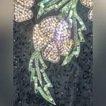 Scala Vintage 100% Silk Fully Beaded Floral Midi Dress Formal Cocktail Large Photo 14