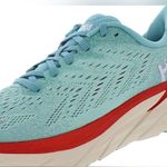 Hoka Women’s Clifton 8 Wide Blue Coral White Size 9D Photo 2
