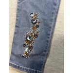 Tantrums‎ Womens Jeans 16 Embroidered Floral Denim Blue Stretch Photo 1