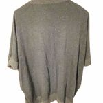 All Saints Size Small Grey Ribbed Short Sleeve Wool Blend Open Front Cardigan Photo 4