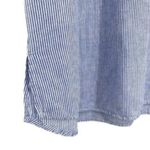 For Cynthia Linen Blend Stripe Embroidered Tunic Top Lagenlook Photo 3