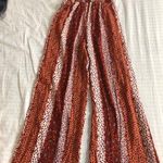 Paisley Wide Leg Pants Red Photo 0