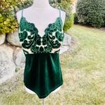 Boston Proper  Elegant Green Velvet Camisole Photo 8