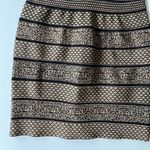 Pookie & Sebastian NWT Sonja Mesh Stripes Bandage Bodycon Dress Beige Size Large Photo 2