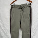 Sundry Olive Green Belted Cargo Pants Women's Size 28 Stripe Detail Cropped Photo 7