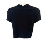 Reformation  Ribbed Fitted Cropped Tee Black Large‎ Photo 2