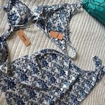 Super CUTE Floral Blue and White Bikini Set Size L Photo 0
