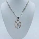 925 Sterling Silver necklace Virgin Mary Photo 3