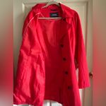 Lands' End Lands’ End Women’s Crimson Dawn Cotton‎ Blend Harbour Trench Coat Size Large Photo 13