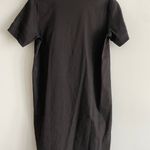 Theory Split Neck Linen-Blend Shift Dress Photo 5