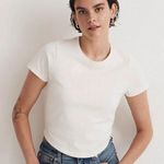 Madewell Ladies Crewneck Dart TEE Slight Crop Heavy Weight Olive Size XS Photo 0