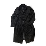 1 Madison  Faux Fur Longline Coat Size Medium Black Soft Photo 1