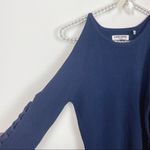 Opening Ceremony  Navy Cold Should Knit Top with Braided Sleeves Photo 1