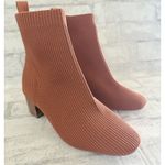 Joie  Neely Chestnut Sock Ankle Boots Stretchy Block Heel R-8/L-7 (Mismatched) Photo 1