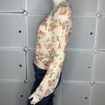 Red Haute  Floral Billie Sleeve Wrap Top Size Small Photo 5