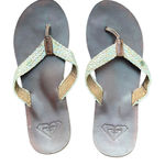 Roxy Braided Leather Flip Flop Sandals Size 9 Euc Photo 0