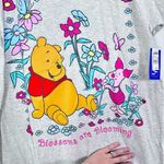 Vintage Pooh Bear and Piglet Floral Graphic Tee Shirt Night Dress Deadstock NWT Gold Size undefined Photo 5