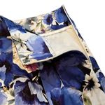 White House | Black Market  Skirt Blue White Floral Pleated, Sz 12 Photo 12