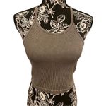 AS Revival Ribbed Racerback Cropped Cami Tank Top Crop Workout Sleepwear White Size L Photo 4