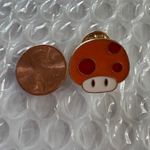 Super Mario‎ Bros Mushroom Enamel Pin Brooch Orange Video Game Retro Collectible Photo 3