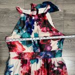 Eliza J Women Multicolor Floral Print Halter Maxi Prom Bridesmaid Dress Size 12 Photo 13