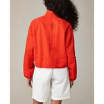 J.Crew  Collection Lightweight Bomber Jacket Relaxed Gold Buttons Red XS NWT Photo 2