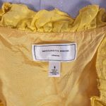 Moulinette Soeurs  Anthropologie Yellow Behind The Clouds Silk Blend Mini Dress 8 Photo 4