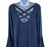 Altar'd State  Suede Long Sleeve Crisscross Dress Photo 3