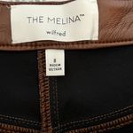 Wilfred  Aritzia Melina brown vegan leather straight leg high rise pant size 8 Photo 9