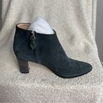 Manolo Blahnik  Brusta Gray Suede Heeled Ankle Booties Sz 7.5‎ 37.5 Photo 7