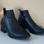 Italina Black Leather Heeled Booties Photo 0