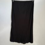Madewell NWT  Sz 8 The Layton Solid Midi Slip Skirt in Black NL332 Photo 3